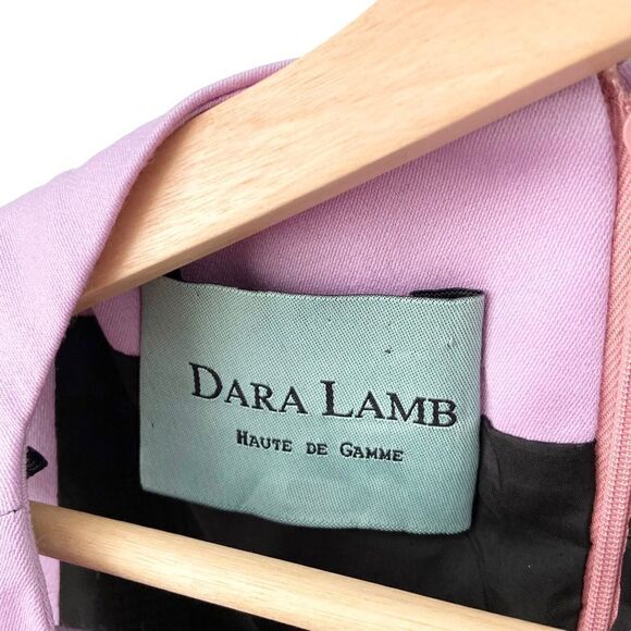 Dara Lamb Haute De Gamme Shift Dress Made in USA 100% Silk Size See Measurements - Picture 3 of 7